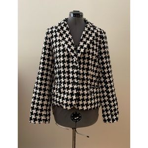 [George] Black and White Check Blazer